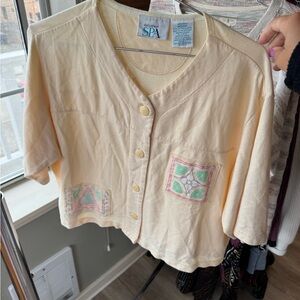 Cream Button-Up Shirt